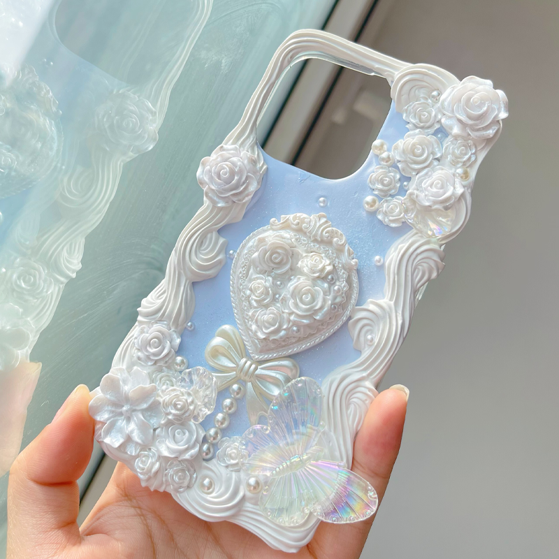 Exclusive for iPhone | Cute butterfly light luxury diy phone case