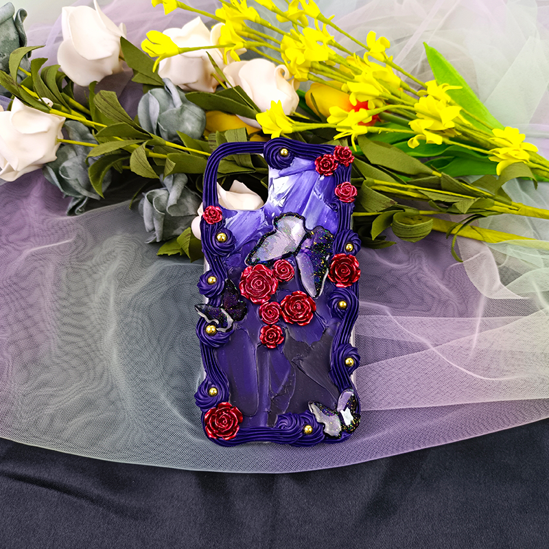 Purple Romance Phone Case,Whipped Cream,Customizable,DIY