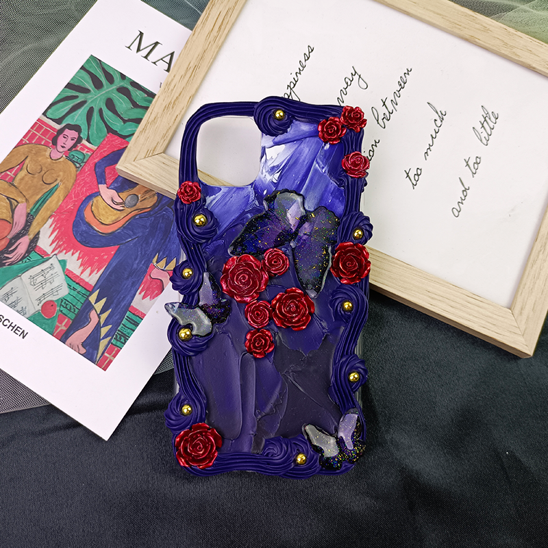 Purple Romance Phone Case,Whipped Cream,Customizable,DIY