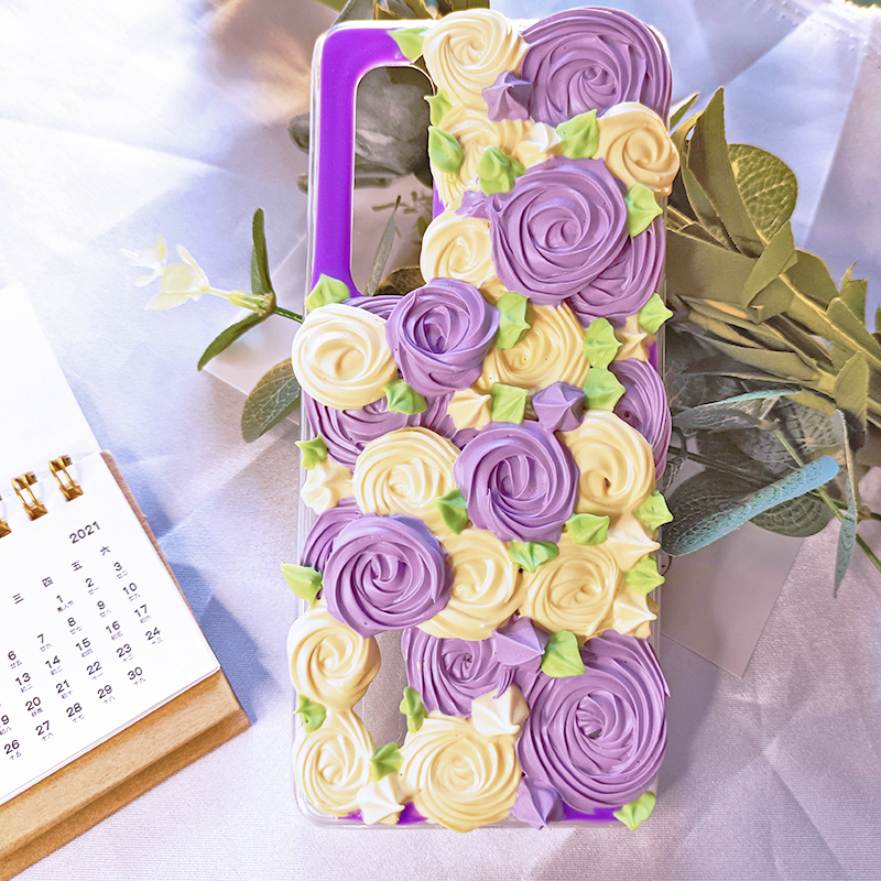 Exclusive for iPhone|Purple Rose Bush |Noble and Elegant | DIY | Phone Case
