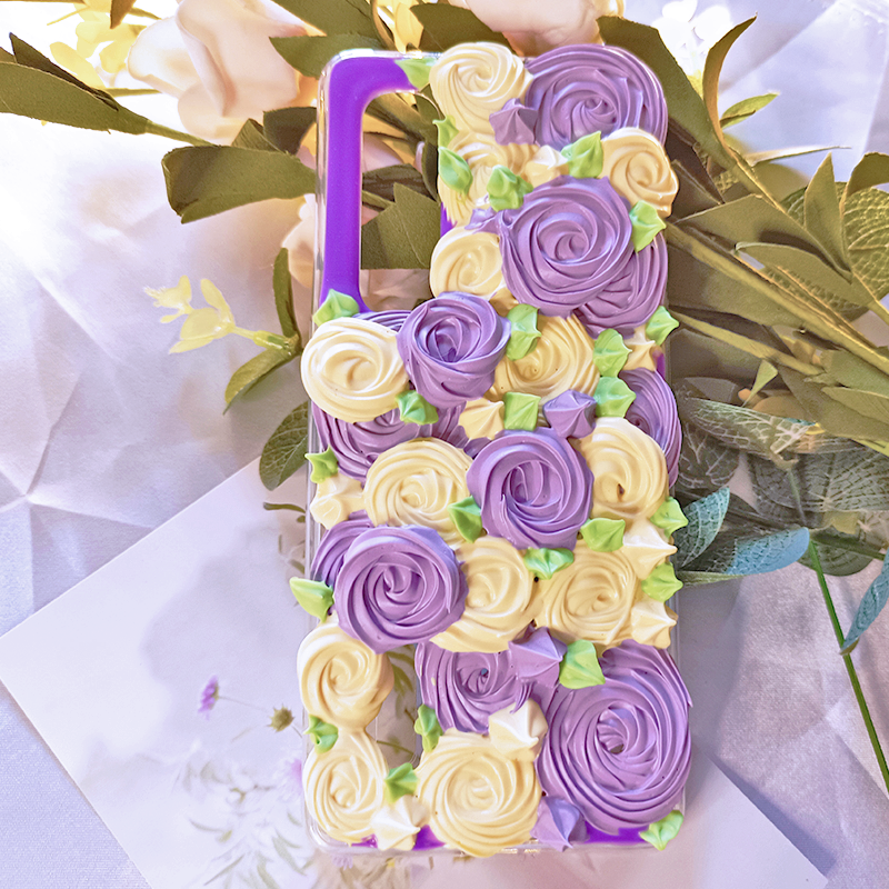 Exclusive for iPhone|Purple Rose Bush |Noble and Elegant | DIY | Phone Case