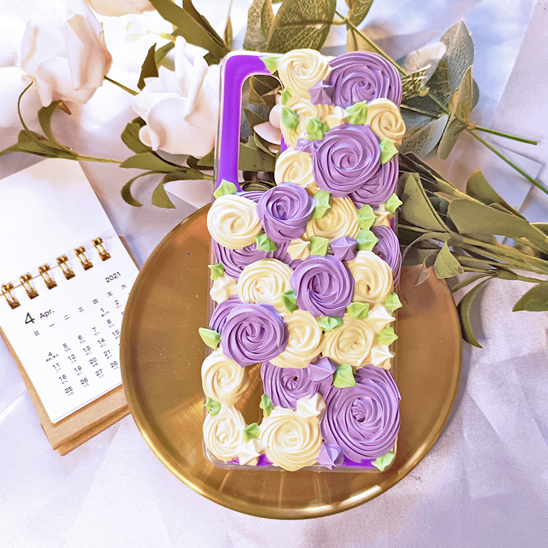 Exclusive for iPhone|Purple Rose Bush |Noble and Elegant | DIY | Phone Case