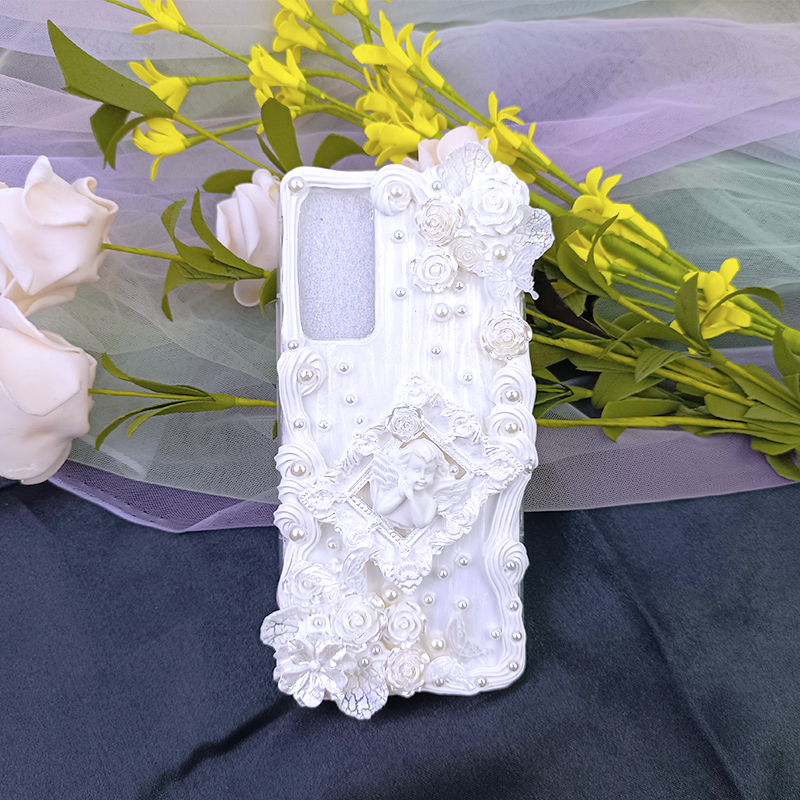 White Baroque,Whipped Cream Effect case, Custom phone case
