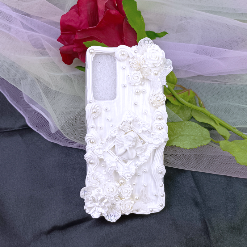 White Baroque,Whipped Cream Effect case, Custom phone case