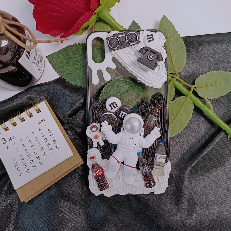 Cosmic Chic: Universal White Astronaut-Inspired Phone Case for iPhone - Embrace the Stellar Atmosphere