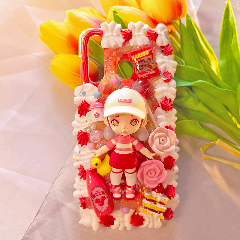 LAURA's Sweet Wonderland Phone Case,Whipped Cream,Customizable,DIY