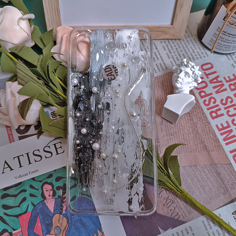 Pearls Elegant Phone Case,Whipped Cream,Customizable,DIY