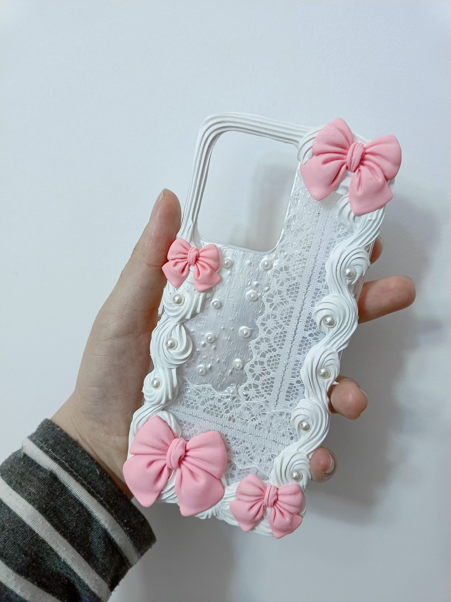 Elegant Floral Delight phone case,Whipped Cream,Customizable,DIY