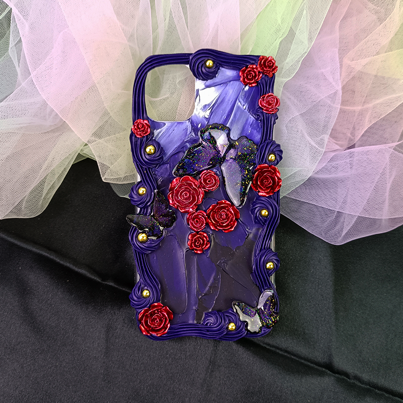 Purple Romance Phone Case,Whipped Cream,Customizable,DIY
