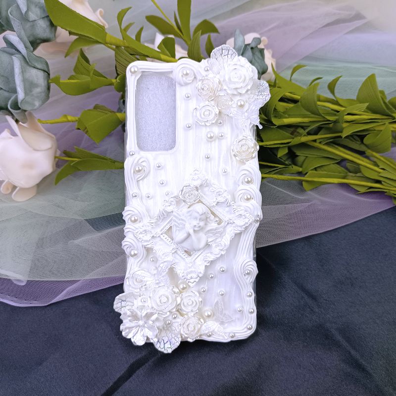 White Baroque,Whipped Cream Effect case, Custom phone case