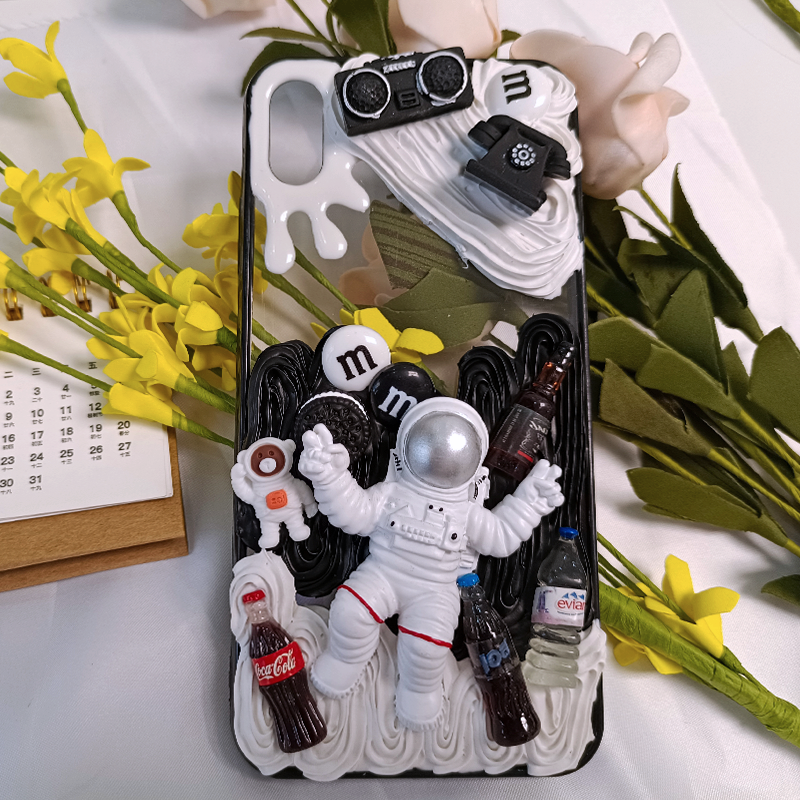 Cosmic Chic: Universal White Astronaut-Inspired Phone Case for iPhone - Embrace the Stellar Atmosphere