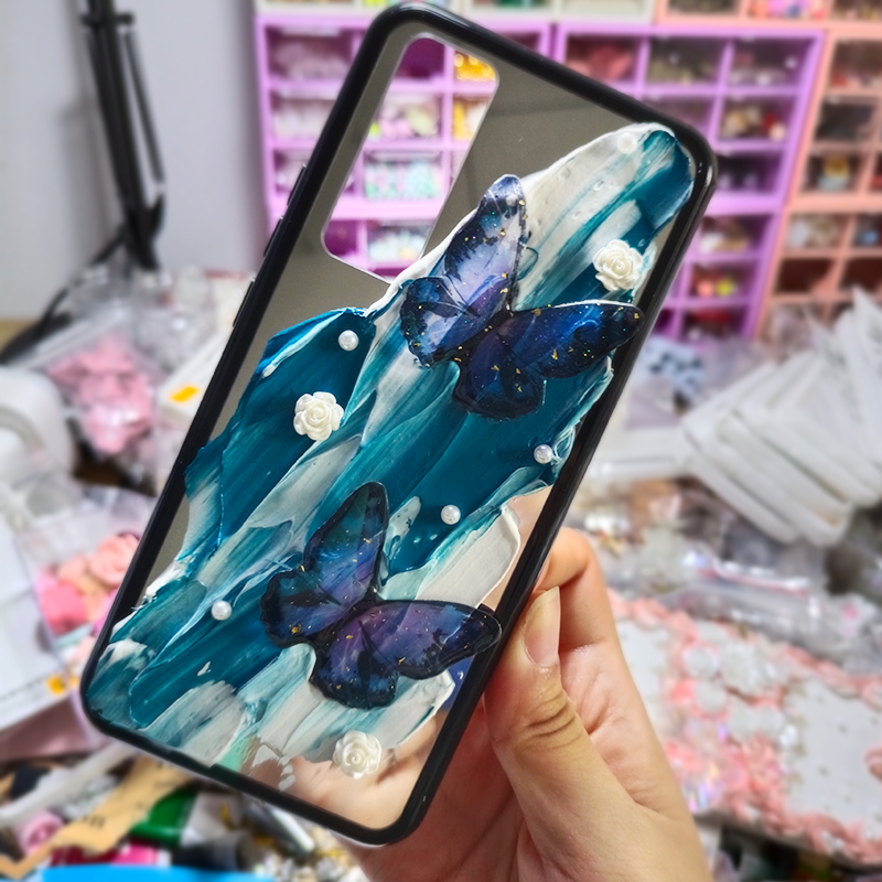 Butterfly Painting,Whipped Cream Effect case, Custom phone case, for all device