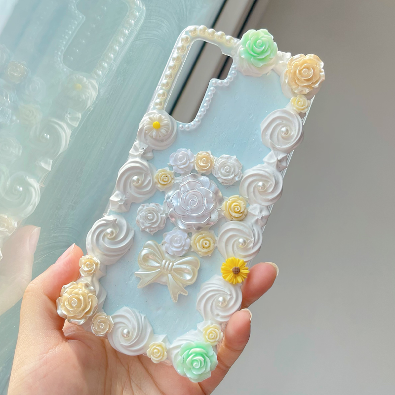 Colorful Flower,Whipped Cream Effect case, Custom phone case, for all device