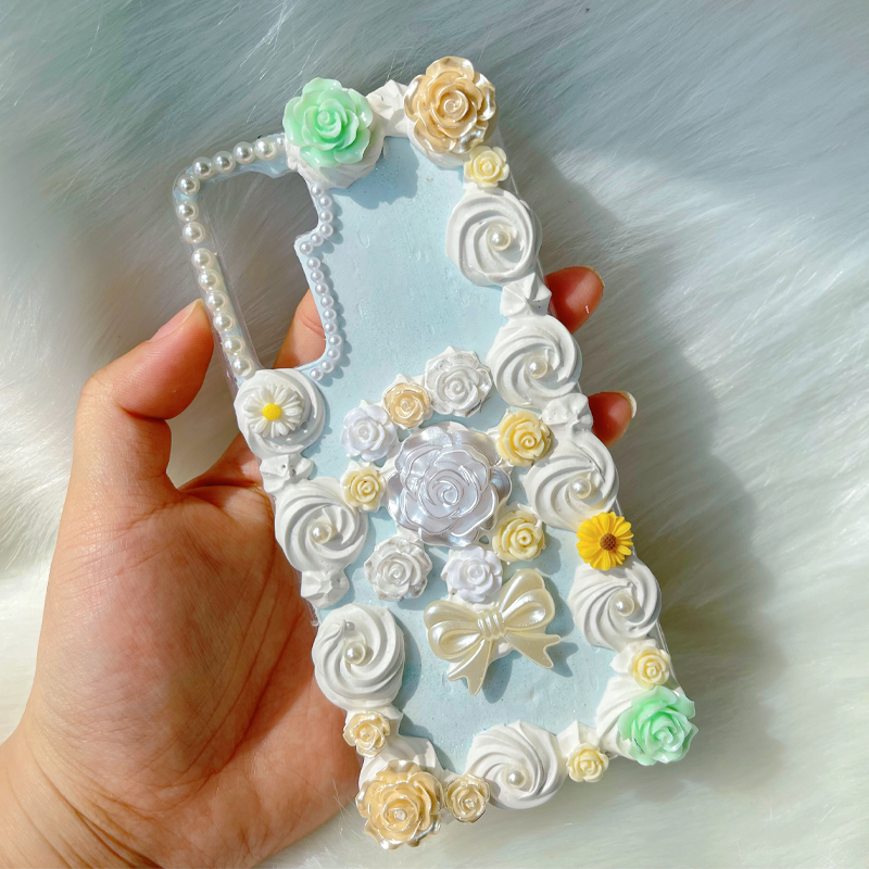 Colorful Flower,Whipped Cream Effect case, Custom phone case, for all device