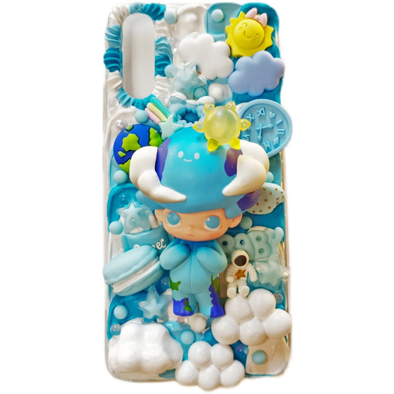 Cute lucky Boy,Whipped Cream Effect case, Custom phone case, for all device