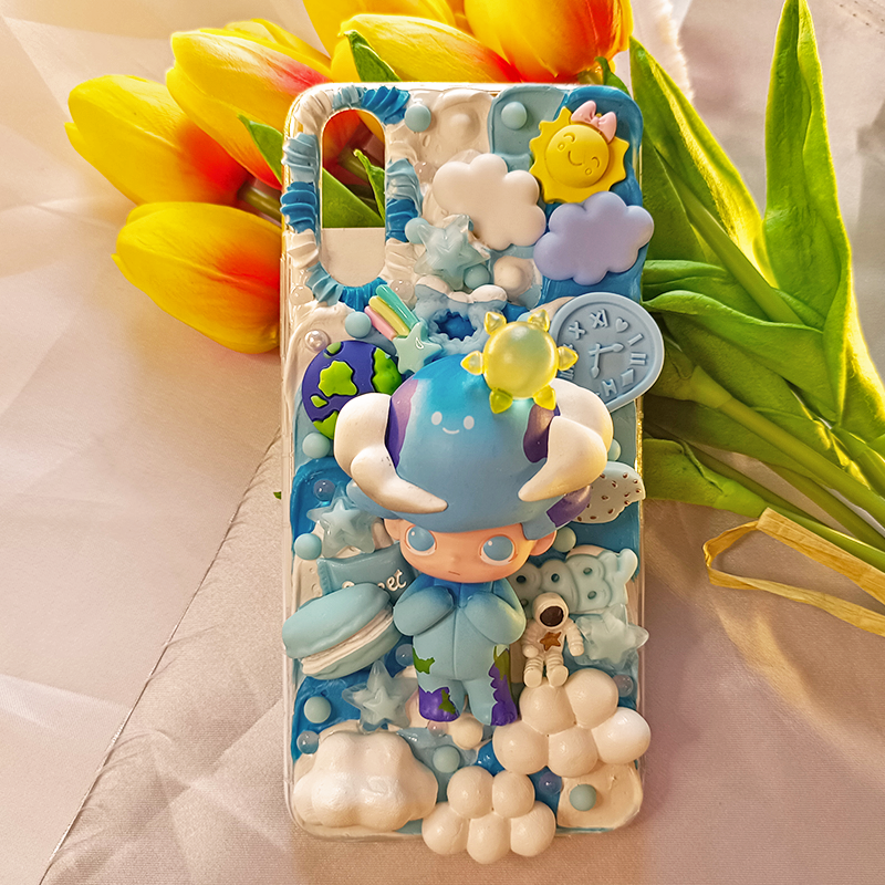 Cute lucky Boy,Whipped Cream Effect case, Custom phone case, for all device