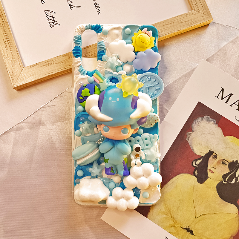 Cute lucky Boy,Whipped Cream Effect case, Custom phone case, for all device