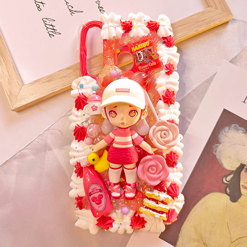 LAURA's Sweet Wonderland Phone Case,Whipped Cream,Customizable,DIY