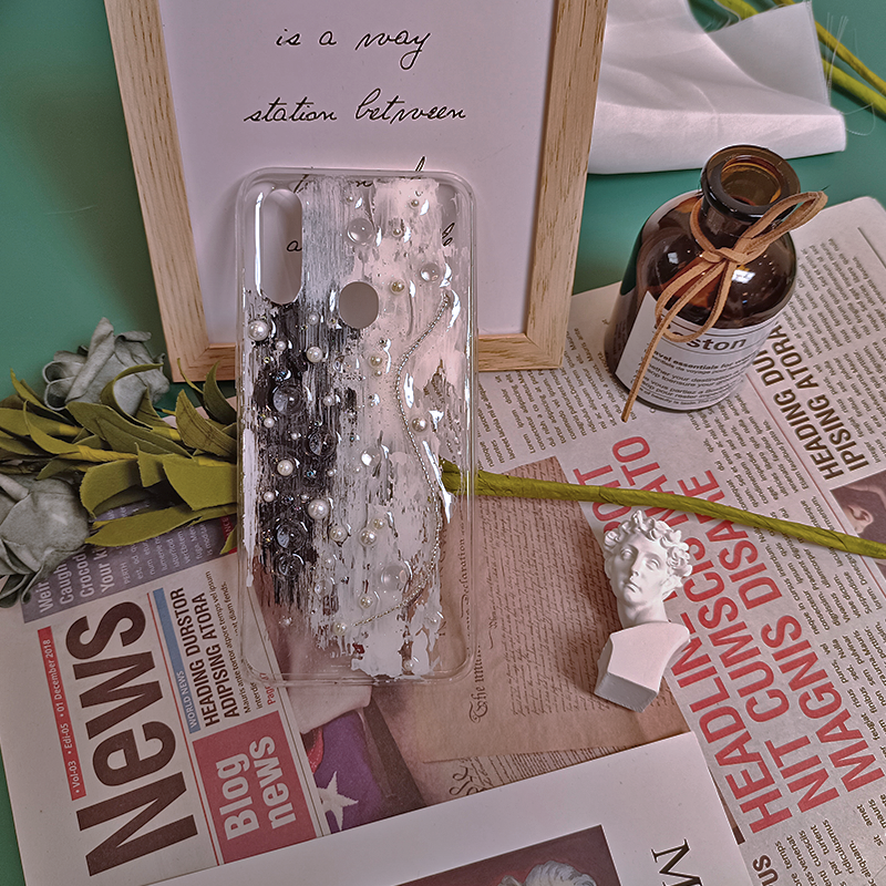 Pearls Elegant Phone Case,Whipped Cream,Customizable,DIY